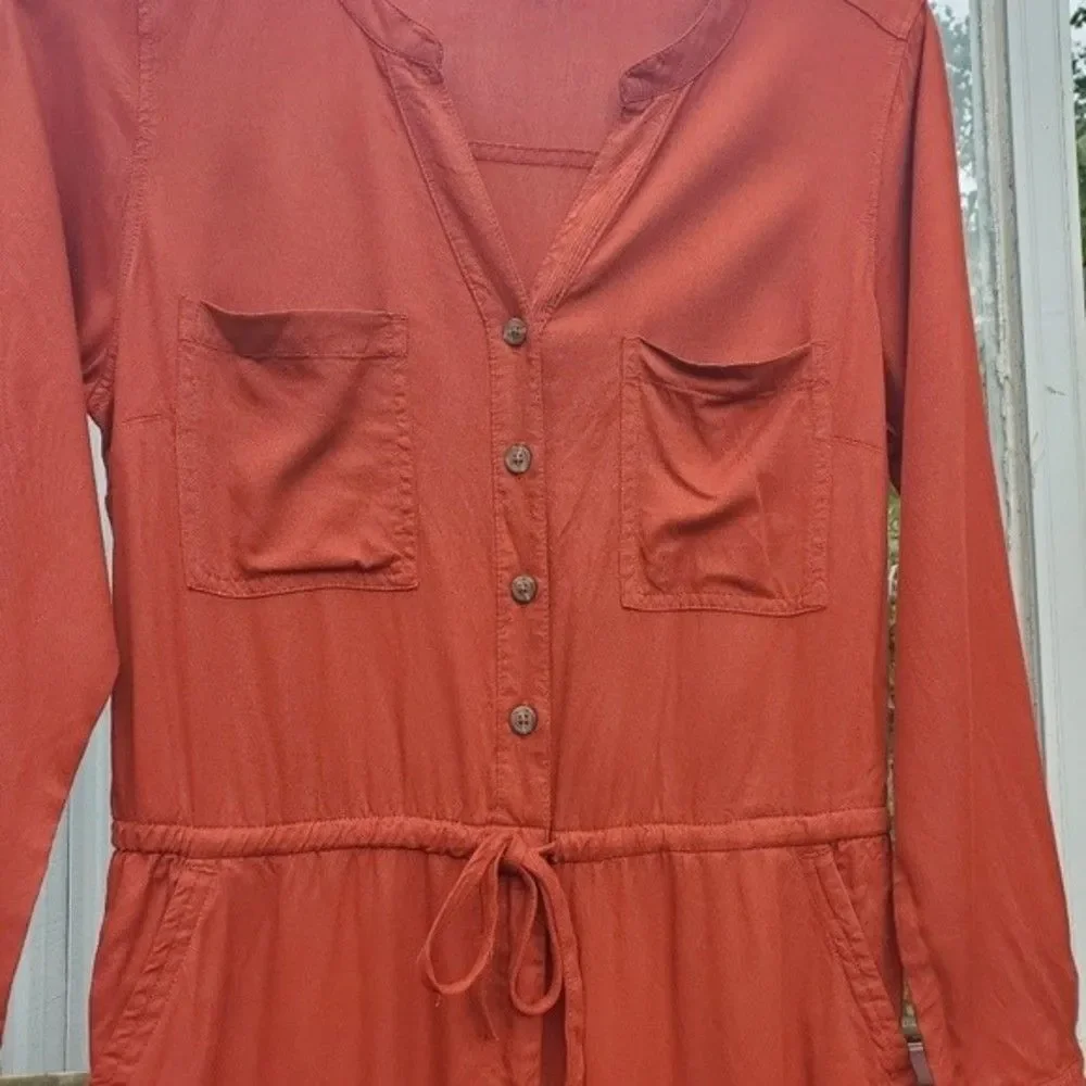 NWT Old Navy Tierra Red Long Sleeve Jumpsuit